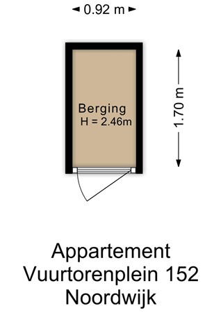 Floorplan - Vuurtorenplein 152, 2202 PE Noordwijk